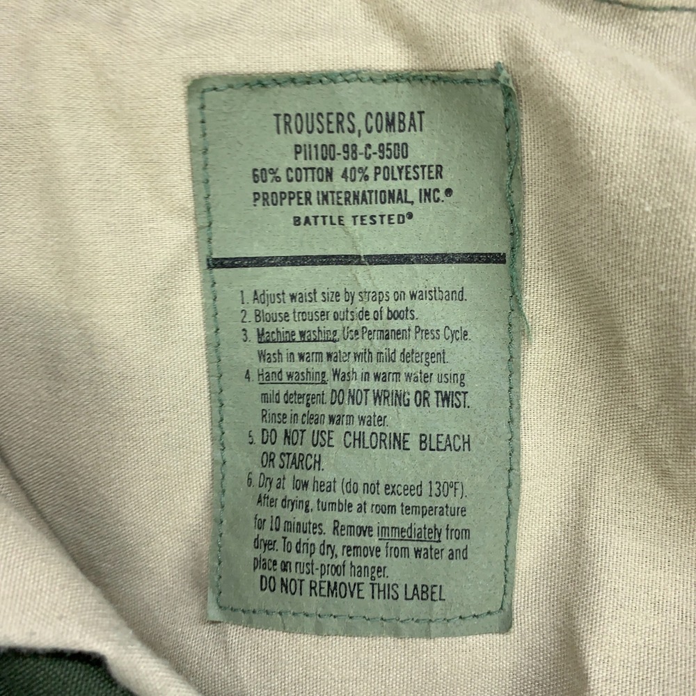 Propper Combat Trousers Mens XXL Regular Green BDU Cargo Pants 89706 - Picture 4 of 13